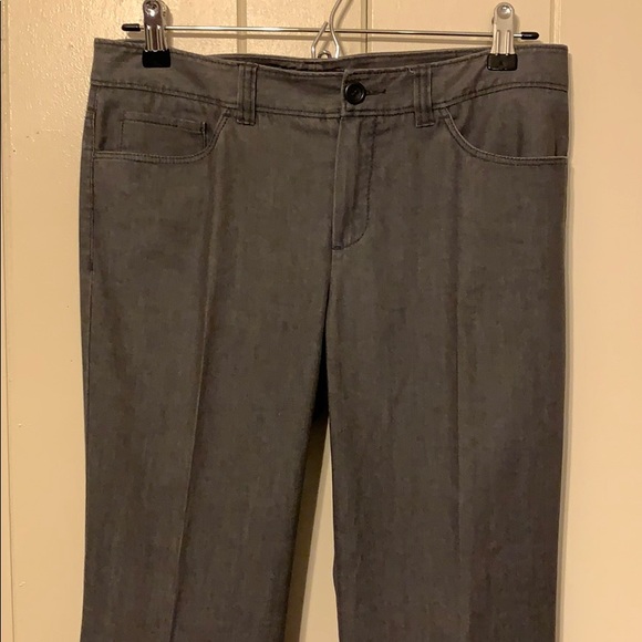 THEORY GREY BOOT CUT PANT, COTTON! SZ 4/31 INSEAM - Picture 2 of 8